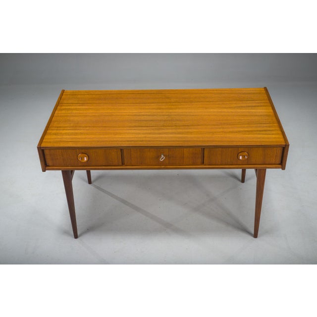 Wood Mid-Century Teak Desk attributed to Bartels Works, 1960s For Sale - Image 7 of 18