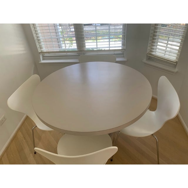 Vintage Fritz Hansen Model 3107 White Chair For Sale In Chicago - Image 6 of 6