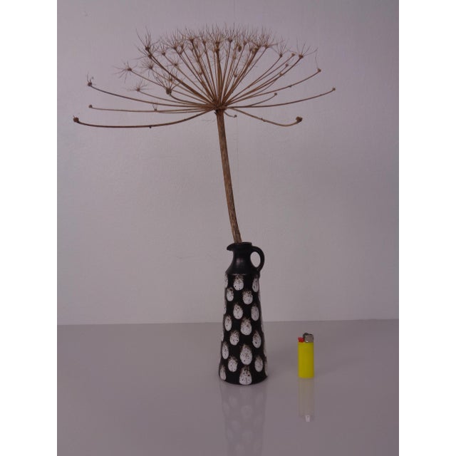 Black German Studio Ceramic Vase by Monika Maetzel, 1960s For Sale - Image 8 of 18