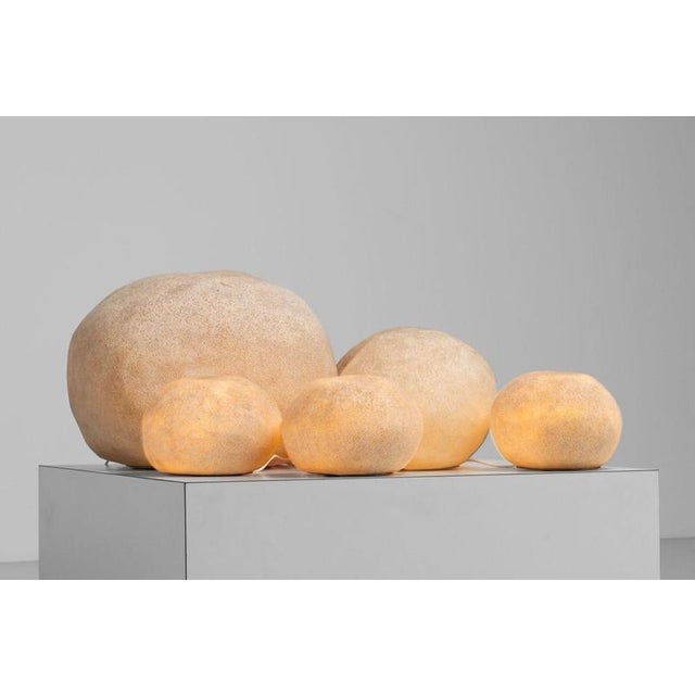 Rock Lamps by Andre Cazenave Dorra, 1969, Set of 6 For Sale - Image 11 of 18