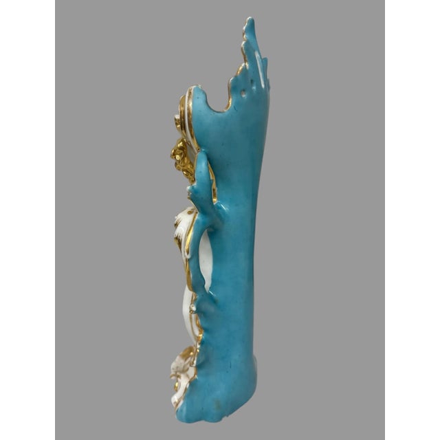 Antique Old Paris Porcelain Floral & Gilt Decorated Double Handled Vase For Sale - Image 6 of 8