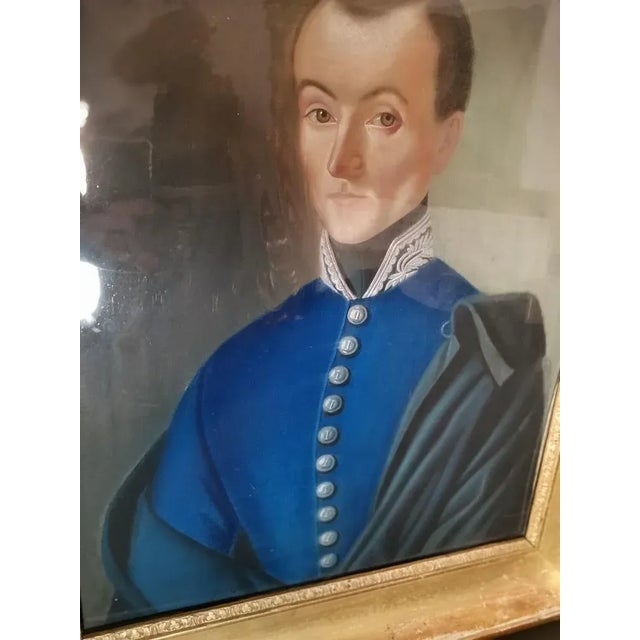 Portrait of French Officer, 19th Century, Pastel, Framed For Sale - Image 10 of 11
