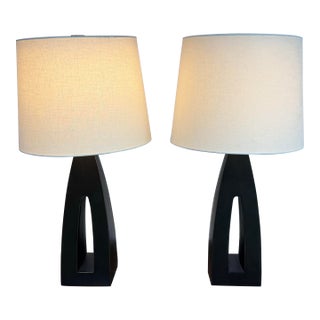 Crate & Barrel Sylvan Table Lamps, Pair For Sale