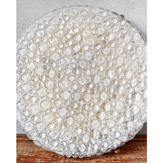 Gold Vintage Flush Mount from Hillebrand, 1970s For Sale - Image 8 of 12