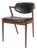 Dining Chair Model 42 in Teak & Black Leather by Kai Kristiansen, 1960s For Sale