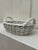 French Shabby Chic Woven Wicker White Glazed Earthenware Basket For Sale In Houston - Image 6 of 11