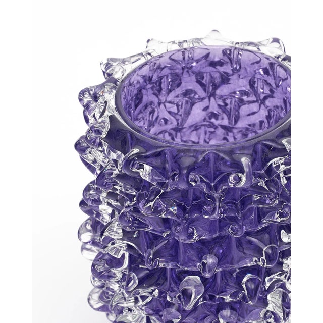 Purple Purple Murano Glass Rostrate Vase For Sale - Image 8 of 10