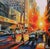 "Sunset in Nyc" Contemporary Acrylic Painting on Canvas by Natalia Bessonova For Sale
