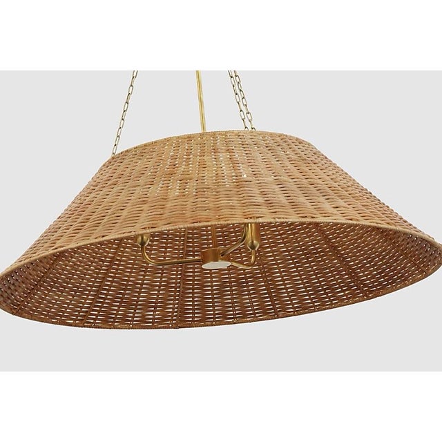 Transitional Contemporary Visual Comfort Large Woven Hanging Shade For Sale - Image 3 of 7