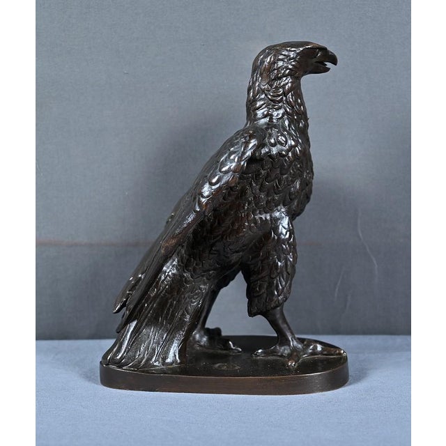After T. Gechter, The Watchful Eagle, Late 19th Century, Bronze For Sale - Image 10 of 15