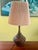 This striking 1960s mid-century modern table lamp perfectly captures the organic warmth and architectural elegance of the...