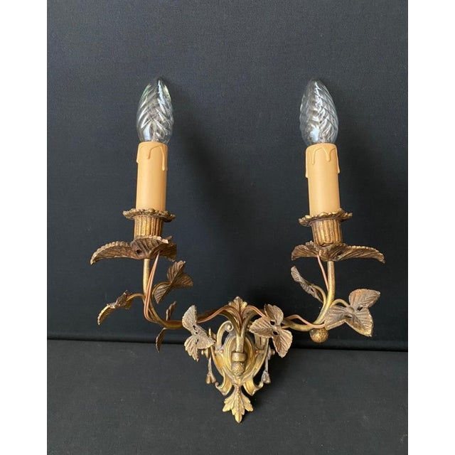 Metal Brass Sconces, Italy, 1960s, Set of 2 For Sale - Image 7 of 12