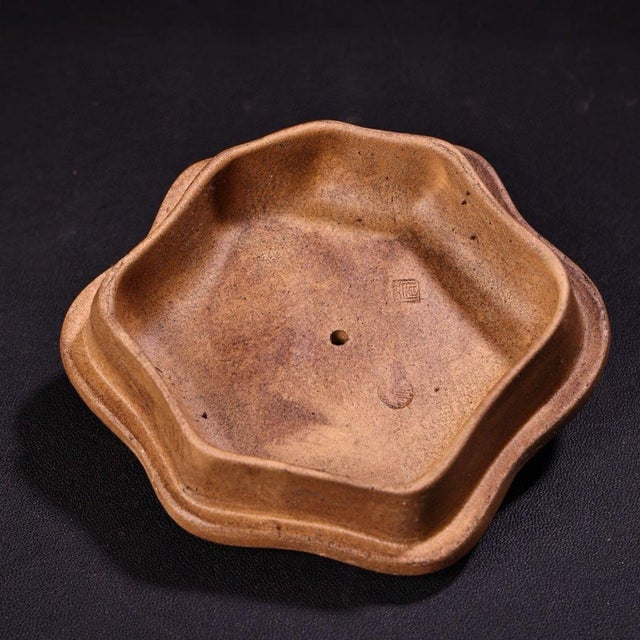 1950s Vintage Handmade Yixing Zisha Clay Teapot With Tree Trunk Motif For Sale - Image 5 of 10
