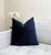 Not Yet Made - Made To Order Navy Chenille 20x20 Throw Pillow With Feather Down Insert For Sale - Image 5 of 5