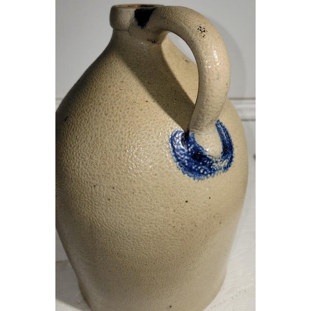 19th Century 19Thc Decorated Stoneware Jug From Pennsylvania For Sale - Image 5 of 7