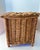 Vintage English Wicker Lidded Storage Basket Side Table For Sale - Image 4 of 8