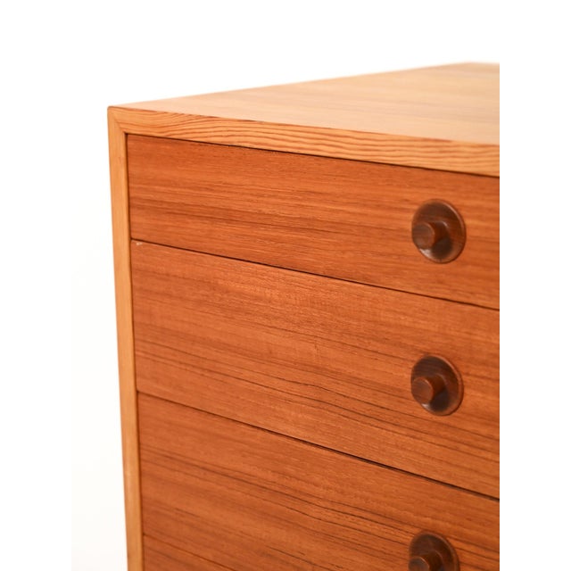 1960s Danish Beech and Teak Chest of Drawers by Børge Mogensen for Karl Andersson & Söner, 1960s For Sale - Image 5 of 13
