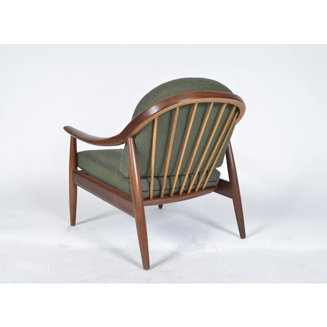 Vintage Spindle Back Lounge Chair in Teak and Wool by Greaves & Thomas England, 1960s For Sale - Image 6 of 18
