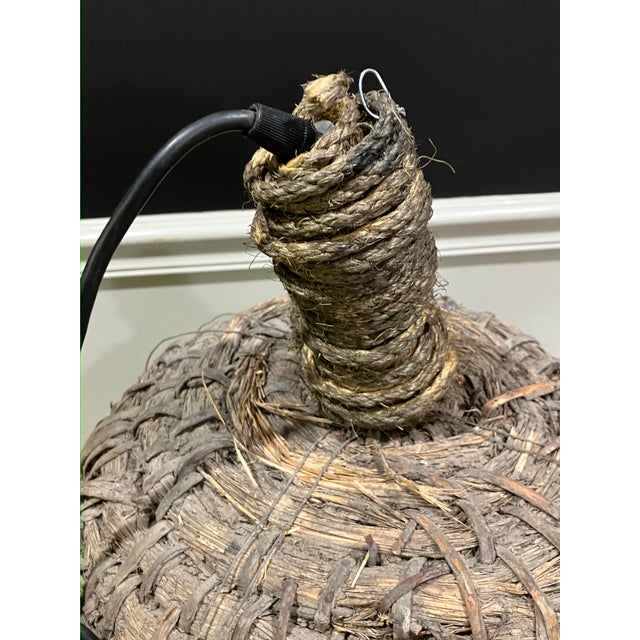 1940s Pyrenees Woven Basket Pendant For Sale - Image 4 of 8