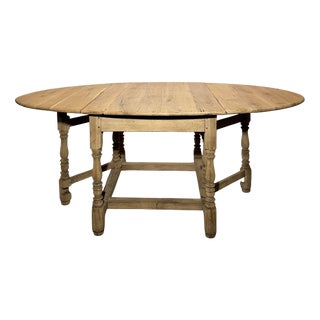 Vintage Extendable Drop-Leaf Dining Table in Oak For Sale