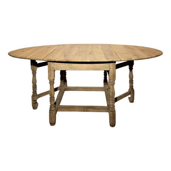 Vintage Extendable Drop-Leaf Dining Table in Oak For Sale
