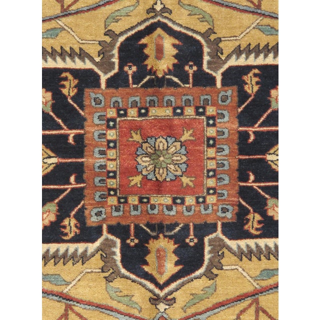 2020s Pasargad Home Serapi Rust/Navy Wool Area Rug, 9'11'' X 14' 2'' For Sale - Image 5 of 6