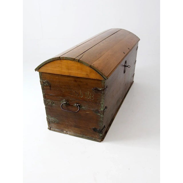 Antique Wooden Chest Chairish