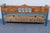 Wood Pine Box Bench in Blue and White Color, 1910 For Sale - Image 7 of 8