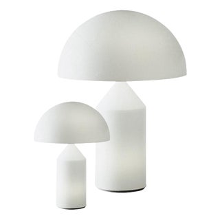 Large and Small Glass Atollo Table Lamps by Vico Magistretti for Oluce, Set of 2 For Sale