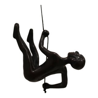 Black Climbing Man Wall Art For Sale