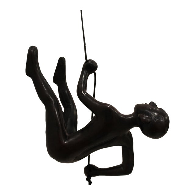 Black Climbing Man Wall Art For Sale