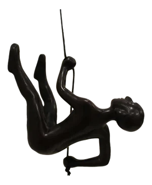 Black Climbing Man Wall Art