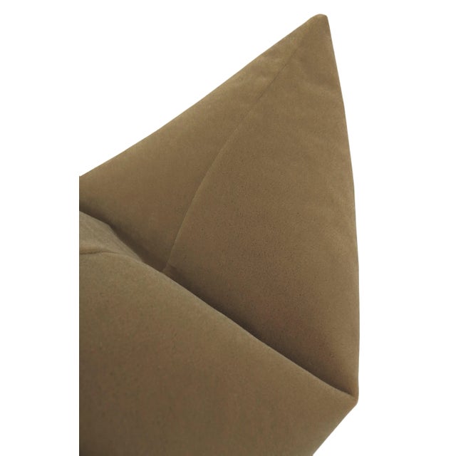 22" Nutmeg Mohair Pillows - a Pair For Sale - Image 4 of 5