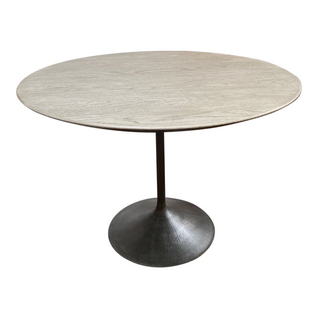 Restoration Hardware Aero Wood Round Dining Table Chairish