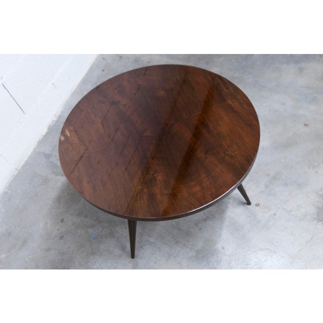 Tripod Coffee Table in Varnished Mahogany, 1960s For Sale - Image 9 of 17