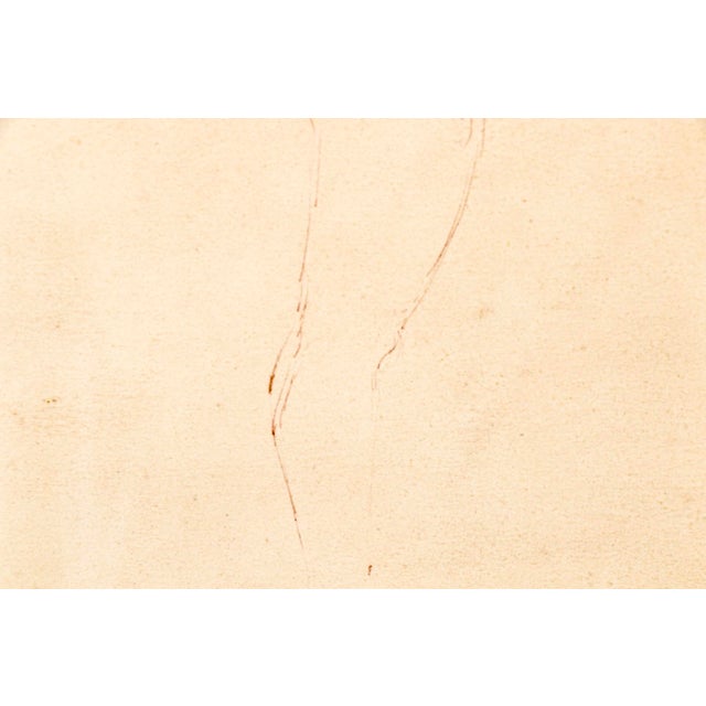 Victoria Hutson Huntley (American , Ny 1900 - 1971) Pen & Ink Drawing on Paper - Figure Study of a Male Nude 1939 For Sale - Image 4 of 9