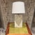 For your consideration, a vintage 1970s Enrique Garcel (Colombia) tessellated bone table lamp featuring a rectangular...