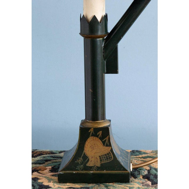 French Tole Oil Lamps, Set of 2 For Sale - Image 6 of 11