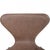 Seven Chairs in Patinated Brown Leather by Arne Jacobsen, 1990s, Set of 6 For Sale - Image 4 of 18