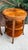 Vintage Walnut Two-Tiered End Tables, Side Tables With Starburst Veneer Top - Pair For Sale - Image 11 of 12