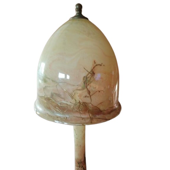 Early 20th Century Art Noveau Glass Table Lamp For Sale - Image 4 of 5