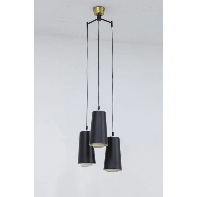 Black Trippel Pendant Light from Luco, 1950s For Sale - Image 8 of 8