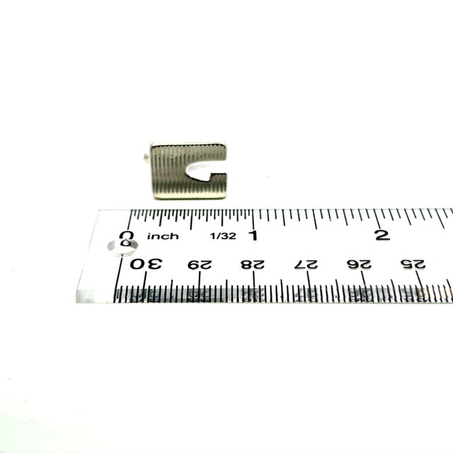 Late 20th Century Gucci Estate Mens Cufflinks Sterling Silver For Sale - Image 9 of 9