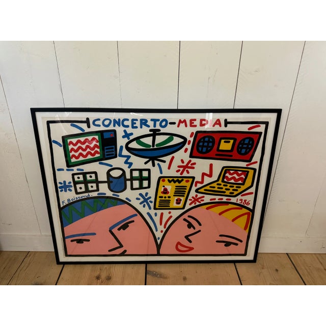Original Concerto Media Poster on Matte Offset Paper by François Boisrond, 1986 For Sale - Image 3 of 6
