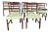Mid 20th Century Set of 10 High Ladder Back Rosewood Tapestry Leg Dining Chairs For Sale