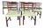 Mid 20th Century Set of 8 High Ladder Back Rosewood Tapestry Leg Dining Chairs For Sale