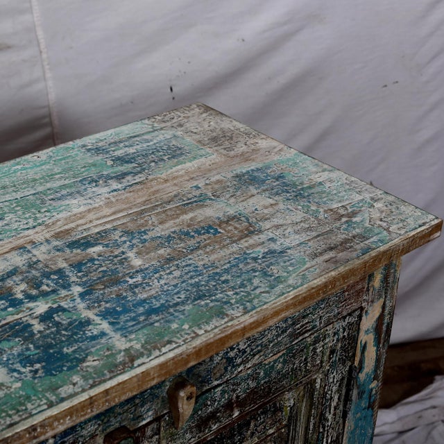 Indian Sideboard/Buffet Made From Antique Indian Teakwood Architectural Elements For Sale - Image 3 of 8
