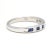 Modern 0.40ctw Sapphire & Diamond Band Ring, 18k White Gold, Ring Size 5.25 For Sale - Image 3 of 7