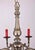 White metal chandelier in renaissance style. Restored electrical installation: new cables and sockets - ready to use....
