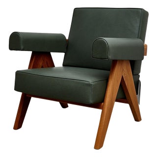 053 Capitol Complex Leather Armchair by Pierre Jeanneret for Cassina For Sale